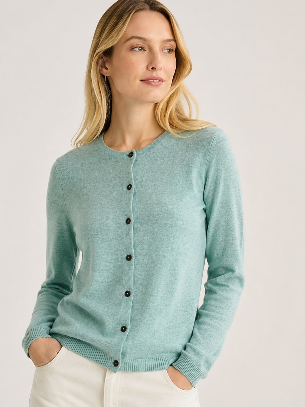 NWT Pendleton 100% Wool Cardigan Sweater Seafoam Green XS